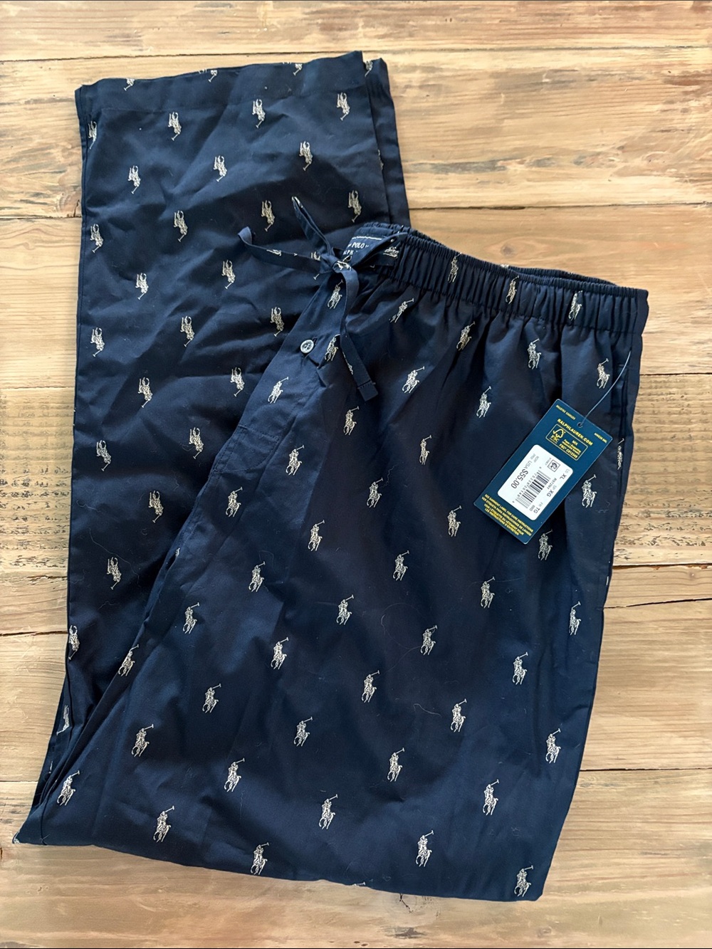 Polo by Ralph Lauren Navy Logo-Print Lounge Pants